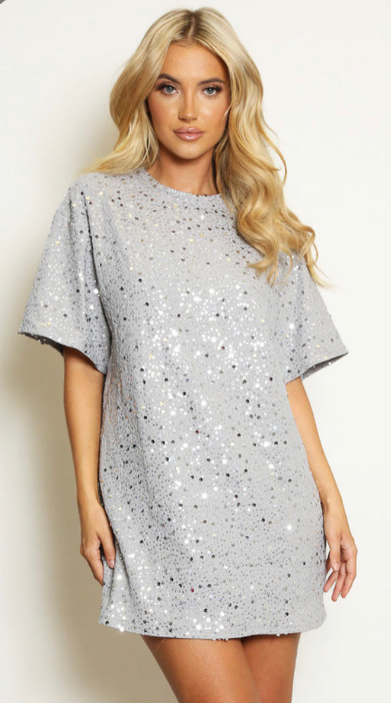 Kimmy Sequin T-Shirt Dress