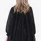 Black Vivienne Glitter Bow Oversized Shirt (U.K. 12 - 20)