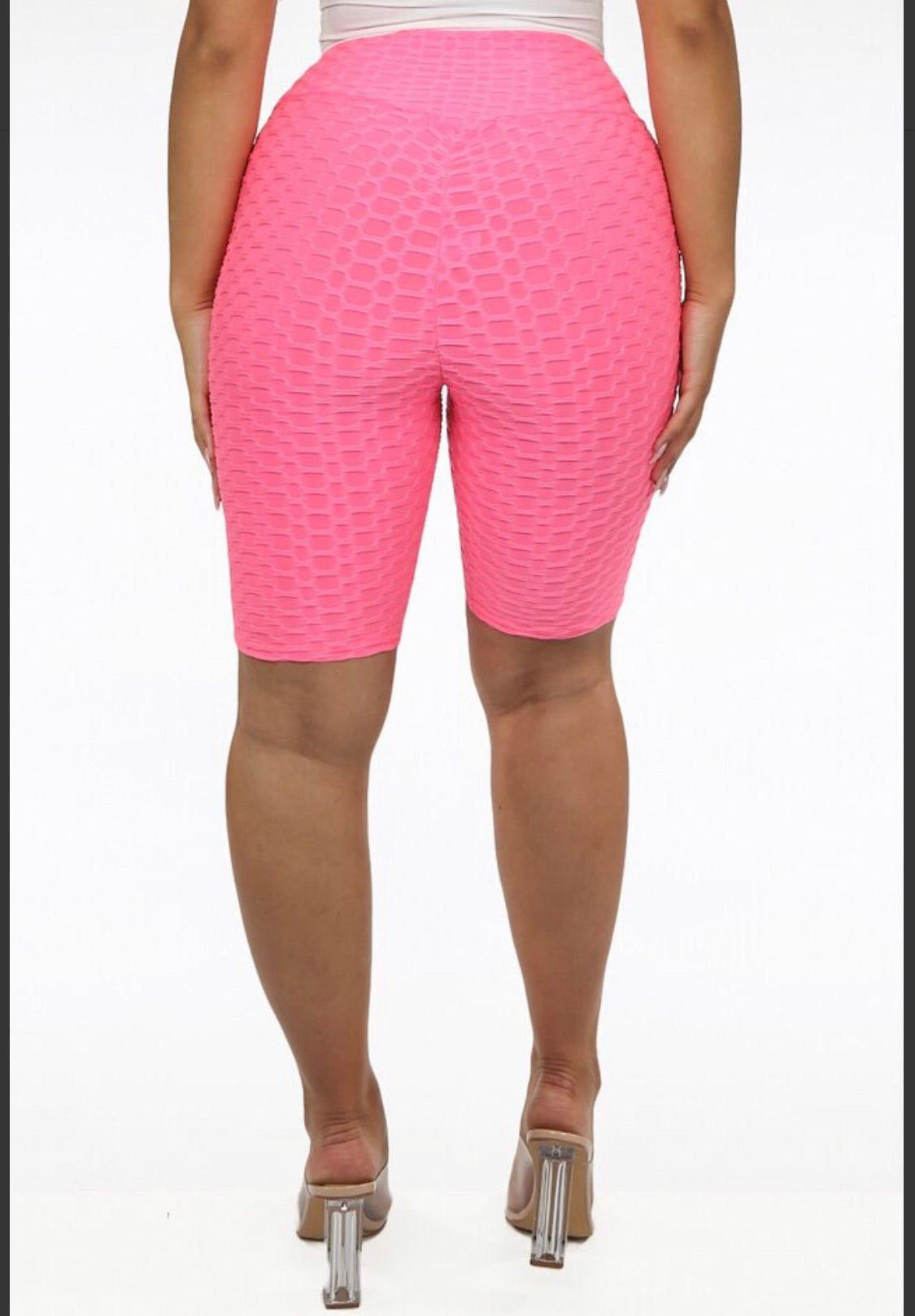 Pink Ruched Detail Active Shorts