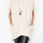 White Longline Tee With Necklace