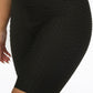 Black Ruched Detail Active Shorts